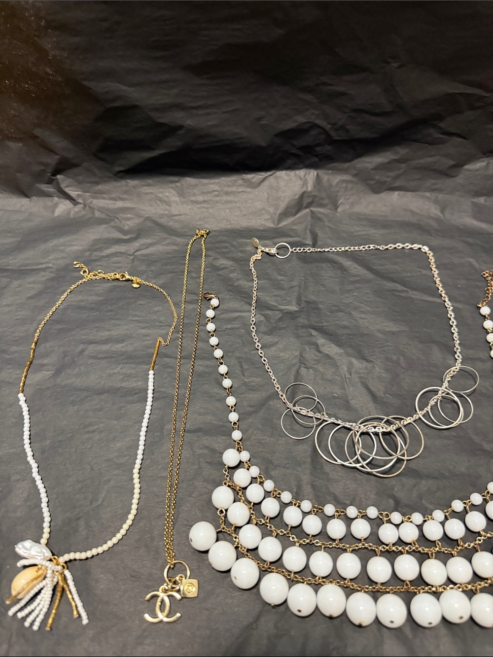 Set of 4 pc mixed used jewelry